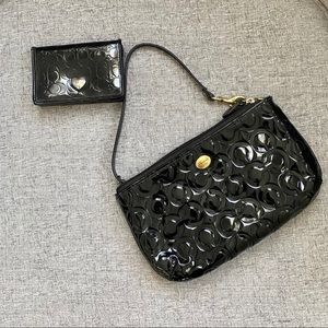 Coach wristlet and card holder bundle